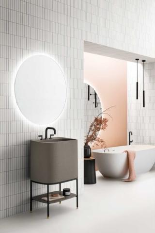 Lavabo Allegro nella finitura effetto pietra Trendy Vulcano Lavabo Allegro nella finitura effetto pietra Trendy Vulcano