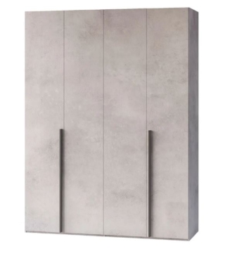 Quattro ante a battente in nobilitato effetto cemento per l'armadio Vip di Conforama; è impreziosito da lunghe e sottili maniglie nella finitura titanio. Misura L 161 x P 55 x H 238 cm. Prezzo 499 euro. Quattro ante a battente in nobilitato effetto cemento per l'armadio Vip di Conforama; è impreziosito da lunghe e sottili maniglie nella finitura titanio. Misura L 161 x P 55 x H 238 cm. Prezzo 499 euro.