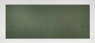 Verde laccato opaco per le ante a battente Alfa del grande armadio di Novamobili che è realizzato su progetto per sfruttare al meglio lo spazio in camera da letto: a incasso, a muro o angolare. Prezzo su richiesta. www.novamobili.it Verde laccato opaco per le ante a battente Alfa del grande armadio di Novamobili che è realizzato su progetto per sfruttare al meglio lo spazio in camera da letto: a incasso, a muro o angolare. Prezzo su richiesta. www.novamobili.it