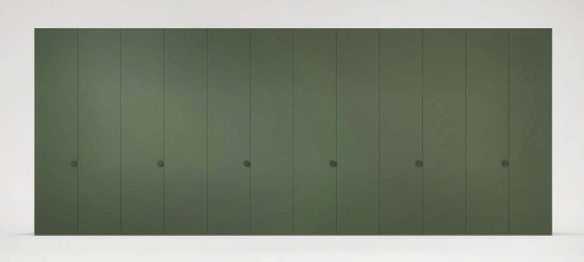 Verde laccato opaco per le ante a battente Alfa del grande armadio di Novamobili che è realizzato su progetto per sfruttare al meglio lo spazio in camera da letto: a incasso, a muro o angolare. Prezzo su richiesta. www.novamobili.it Verde laccato opaco per le ante a battente Alfa del grande armadio di Novamobili che è realizzato su progetto per sfruttare al meglio lo spazio in camera da letto: a incasso, a muro o angolare. Prezzo su richiesta. www.novamobili.it