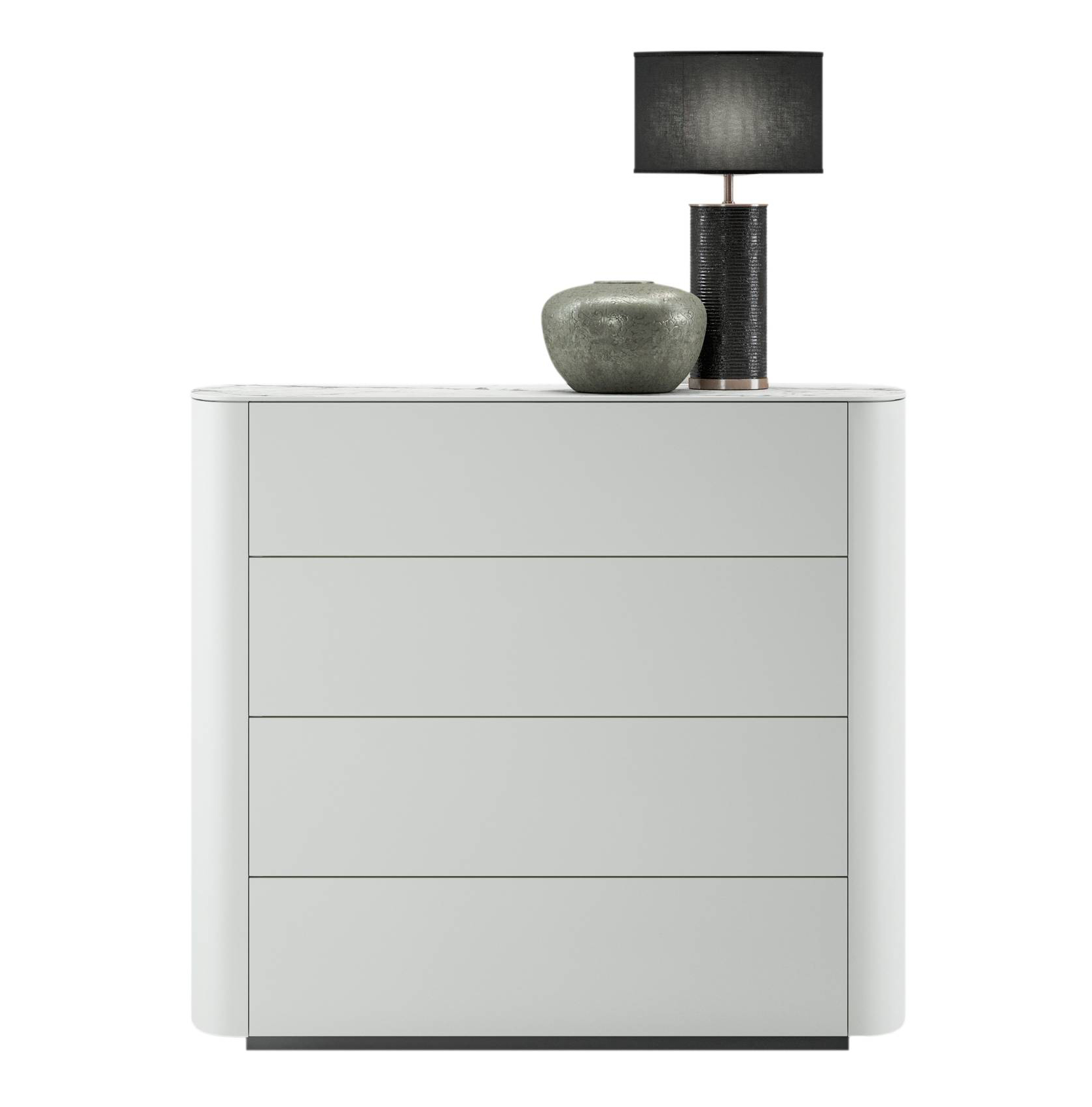 La cassettiera bianca Side di Caccaro ha i fianchi tondi e la struttura in laccato opaco bianconeve che la rende un pezzo senza tempo; è completamente personalizzabile. Misura L 110 x P 45,5 x H 99 cm. Prezzo 2.325 euro + IVA. www.caccaro.com La cassettiera bianca Side di Caccaro ha i fianchi tondi e la struttura in laccato opaco bianconeve che la rende un pezzo senza tempo; è completamente personalizzabile. Misura L 110 x P 45,5 x H 99 cm. Prezzo 2.325 euro + IVA. www.caccaro.com