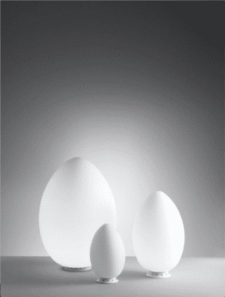 Lampada da tavolo:terra Uovo di FontanaArte Lampada da tavolo:terra Uovo di FontanaArte