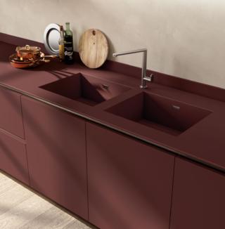 Cucina Scavolini LiberaMente con lavello integrato nel top Cucina Scavolini LiberaMente con lavello integrato nel top