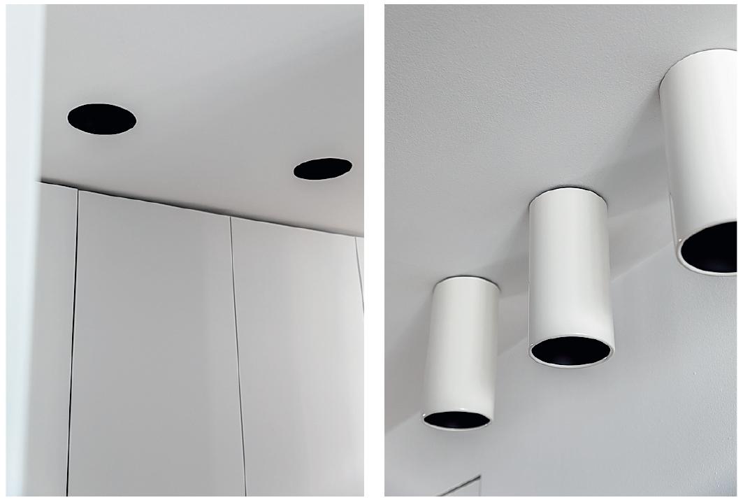 Nei diversi ambienti della casa, un progetto illuminotecnico studiato nei dettagli alterna lampade di design a luci architetturali. I faretti a incasso (nella foto a sinistra quelli della cabina armadio) e quelli cilindrici (nell'ingresso, foto a destra) sono tutti di Flos come diverse lampade di design della casa. Nei diversi ambienti della casa, un progetto illuminotecnico studiato nei dettagli alterna lampade di design a luci architetturali. I faretti a incasso (nella foto a sinistra quelli della cabina armadio) e quelli cilindrici (nell'ingresso, foto a destra) sono tutti di Flos come diverse lampade di design della casa.