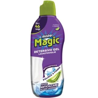 Il Detersivo Gel di Mister Magic ha una formula in gel super sgrassante che agisce per garantire la pulizia e la brillantezza delle stoviglie anche basse temperature. Al profumo di agrumi, ha azione anticalcare che protegge la lavastoviglie e dura fino a 46 lavaggi. Da 650 ml, prezzo 6 euro. www.mistermagic.it Il Detersivo Gel di Mister Magic ha una formula in gel super sgrassante che agisce per garantire la pulizia e la brillantezza delle stoviglie anche basse temperature. Al profumo di agrumi, ha azione anticalcare che protegge la lavastoviglie e dura fino a 46 lavaggi. Da 650 ml, prezzo 6 euro. www.mistermagic.it
