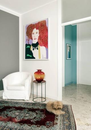 Le stanze erano tutte rivestite con la tappezzeria che è stata rimossa totalmente, Le pareti sono state quindi rasate a gesso e rifinite con pittura o con nuova carta da parati. Progetto Isabella Maruti e Paola Bonfante. Pitture di Farrow&Ball (www.farrow-ball.com; www.marinodecorazioni.it.) Le stanze erano tutte rivestite con la tappezzeria che è stata rimossa totalmente, Le pareti sono state quindi rasate a gesso e rifinite con pittura o con nuova carta da parati. Progetto Isabella Maruti e Paola Bonfante. Pitture di Farrow&Ball (www.farrow-ball.com; www.marinodecorazioni.it.)