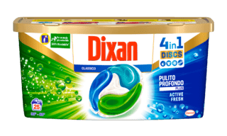Dixan Discs Pulito Profondo Plus di Henkel sono caps con 4 funzioni: perfetta rimozione delle macchie, extra-brillantezza, freschezza di lunga durata e cura dei tessuti. Il pre-dosaggio e la formula ancora più concentrata garantiscono la giusta quantità di detersivo riducendo il rischio di sprechi, inoltre la confezione è ini plastica riciclabile al 100% e riciclata al 50%. Prezzo 8,79 euro. Dixan Discs Pulito Profondo Plus di Henkel sono caps con 4 funzioni: perfetta rimozione delle macchie, extra-brillantezza, freschezza di lunga durata e cura dei tessuti. Il pre-dosaggio e la formula ancora più concentrata garantiscono la giusta quantità di detersivo riducendo il rischio di sprechi, inoltre la confezione è ini plastica riciclabile al 100% e riciclata al 50%. Prezzo 8,79 euro.