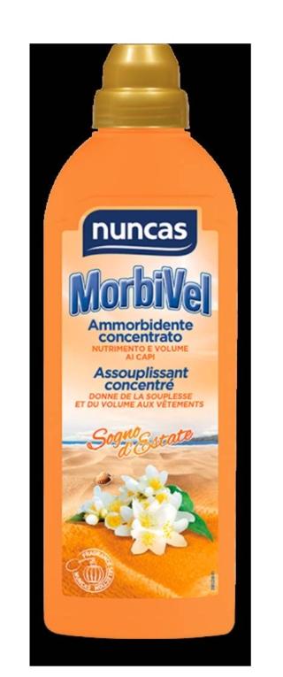 L’ammorbidente concentrato con principi attivi rigeneranti MorbiVel di Nuncas rinnova spugne e capi disidratati impedendo il deposito del calcare che irrigidisce le fibre. È disponibile in tre profumazioni: Laguna Blu, Campo dei Fiori e Sogno d’Estate. Da 750 ml, prezzo 5,35 euro. www.nuncas.it L’ammorbidente concentrato con principi attivi rigeneranti MorbiVel di Nuncas rinnova spugne e capi disidratati impedendo il deposito del calcare che irrigidisce le fibre. È disponibile in tre profumazioni: Laguna Blu, Campo dei Fiori e Sogno d’Estate. Da 750 ml, prezzo 5,35 euro. www.nuncas.it