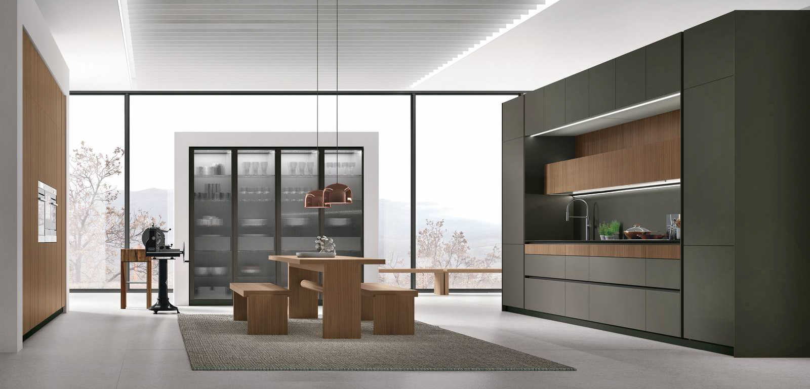 Sfrutta lo spazio in altezza il modello Natural di Stosa Cucine che è caratterizzato dalla presenza di due file di pensili in Noce Elegant cannettato, con volumi diversi, sovrapposti uno sull'altro: i pensili più in alto hanno la stessa profondità delle basi e la stessa finitura in Metal Lux. La composizione è completata dalle colonne a vetrina in vetro cannettato. Un modulo base da 60 cm, prezzo a partire da 396 euro + IVA. www.stosacucine.com Sfrutta lo spazio in altezza il modello Natural di Stosa Cucine che è caratterizzato dalla presenza di due file di pensili in Noce Elegant cannettato, con volumi diversi, sovrapposti uno sull'altro: i pensili più in alto hanno la stessa profondità delle basi e la stessa finitura in Metal Lux. La composizione è completata dalle colonne a vetrina in vetro cannettato. Un modulo base da 60 cm, prezzo a partire da 396 euro + IVA. www.stosacucine.com