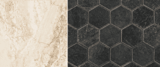 Di Iperceramica (www.iperceramica.it): il pavimento Moon Gold 60 x 60 cm in gres lappato effetto travertino al mq costa 29,99 euro; il mosaico Cargo Lava 28,2 x 29,3 cm in gres effetto resina nero scontato al pezzo costa 10,39 euro. Di Iperceramica (www.iperceramica.it): il pavimento Moon Gold 60 x 60 cm in gres lappato effetto travertino al mq costa 29,99 euro; il mosaico Cargo Lava 28,2 x 29,3 cm in gres effetto resina nero scontato al pezzo costa 10,39 euro.