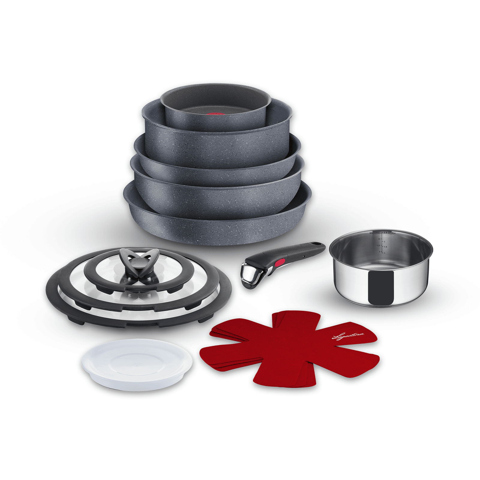 È adatto alla cottura a induzione il set pentole della linea Ingenio Mineralis Green di Lagostina. Grazie al manico rimovibile tutti i corpi pentola si possono usare dal piano cottura, al forno, al frigo, alla tavola con un semplice clic. Staccando il manico, i pezzi possono essere impilati uno nell’altro. Prezzo del set di 7 pentole 169,90 euro. www.lagostina.it È adatto alla cottura a induzione il set pentole della linea Ingenio Mineralis Green di Lagostina. Grazie al manico rimovibile tutti i corpi pentola si possono usare dal piano cottura, al forno, al frigo, alla tavola con un semplice clic. Staccando il manico, i pezzi possono essere impilati uno nell’altro. Prezzo del set di 7 pentole 169,90 euro. www.lagostina.it