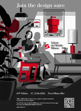 Manifesto del Salone del Mobile.Milano 2022 di Emiliano Ponzi Manifesto del Salone del Mobile.Milano 2022 di Emiliano Ponzi