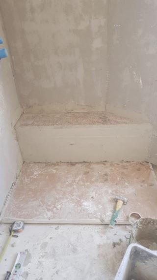 realizzazione della panca nella doccia realizzazione della panca nella doccia