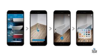 Prove di arredo bagno
Con l'app di Forma Aquae (www.formaaquae.it), marchio del gruppo 7Upten e produttore di vasche, lavabi e piatti doccia, attraverso la realtà aumentata l'utente può controllare se un prodotto del ricco catalogo aziendale è adatto al proprio ambiente, scegliendo stile e colori. È scaricabile su smartphone o tablet, sia Android sia IoS.