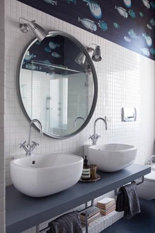 specchio bagno e carta parati specchio bagno e carta parati