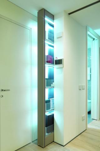 Sistema scorrevole a scomparsa Bigfoot di Protek aperto