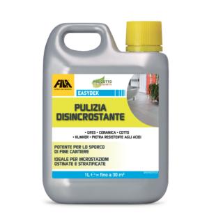 Potente per lo sporco di fine cantiere, EASYDEK di FILA Solutions è ideale per la pulizia disincrostante di gres, ceramica, cotto, klinker e pietre resistenti agli acidi.  Mantiene la finitura originale dei materiali e rispetta le fughe e i profili in alluminio e acciaio. Da 1 litro, prezzo 7,30; da 5 litri prezzo 31 euro.
www.filasolutions.com