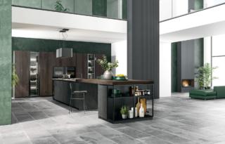 cucine lube oltre DESIGN COLLECTION LUX metallo ossidato acciaio nero