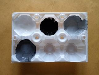 Bottiglie dipinte creare sfumature colore