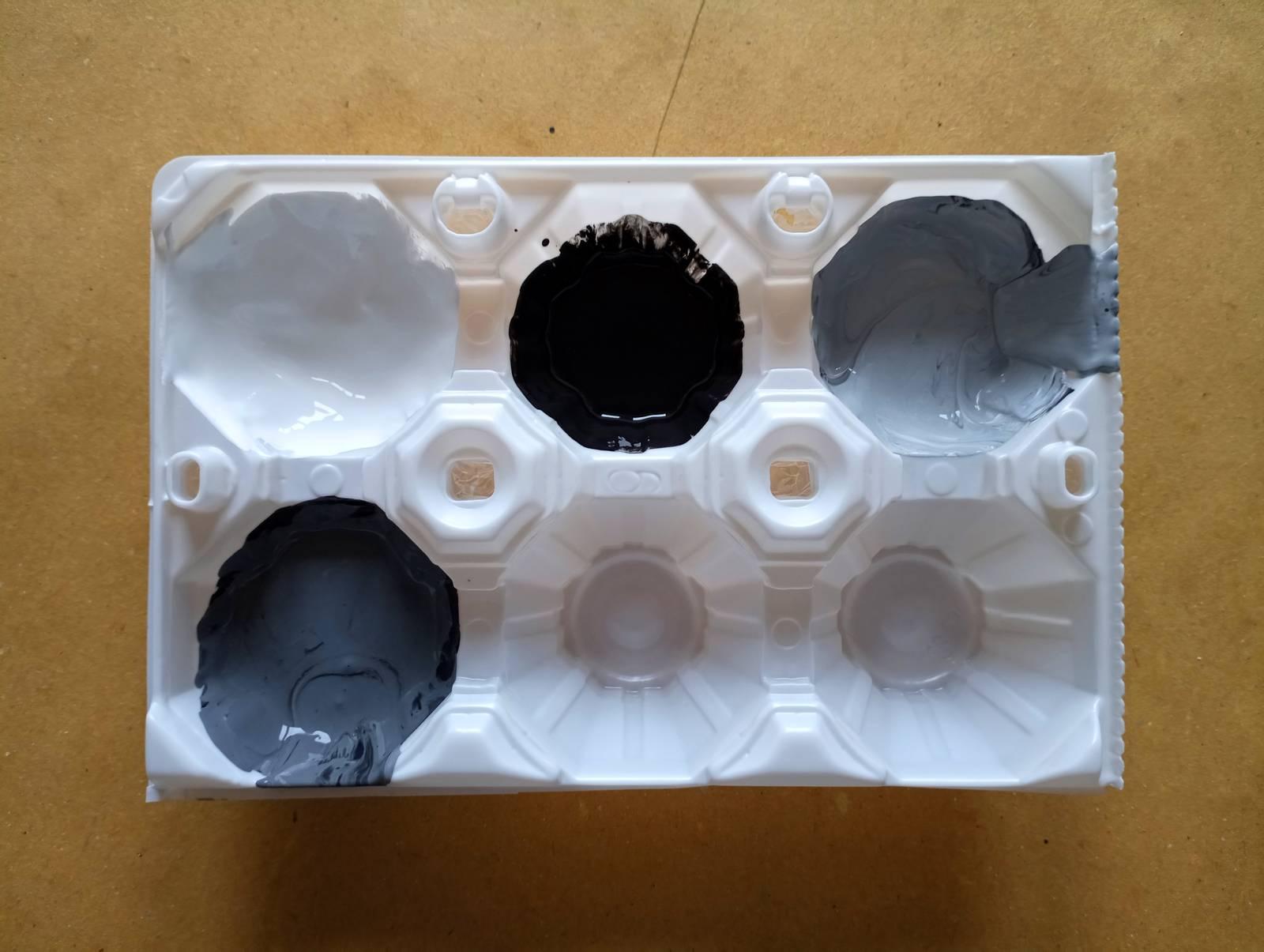 Bottiglie dipinte creare sfumature colore