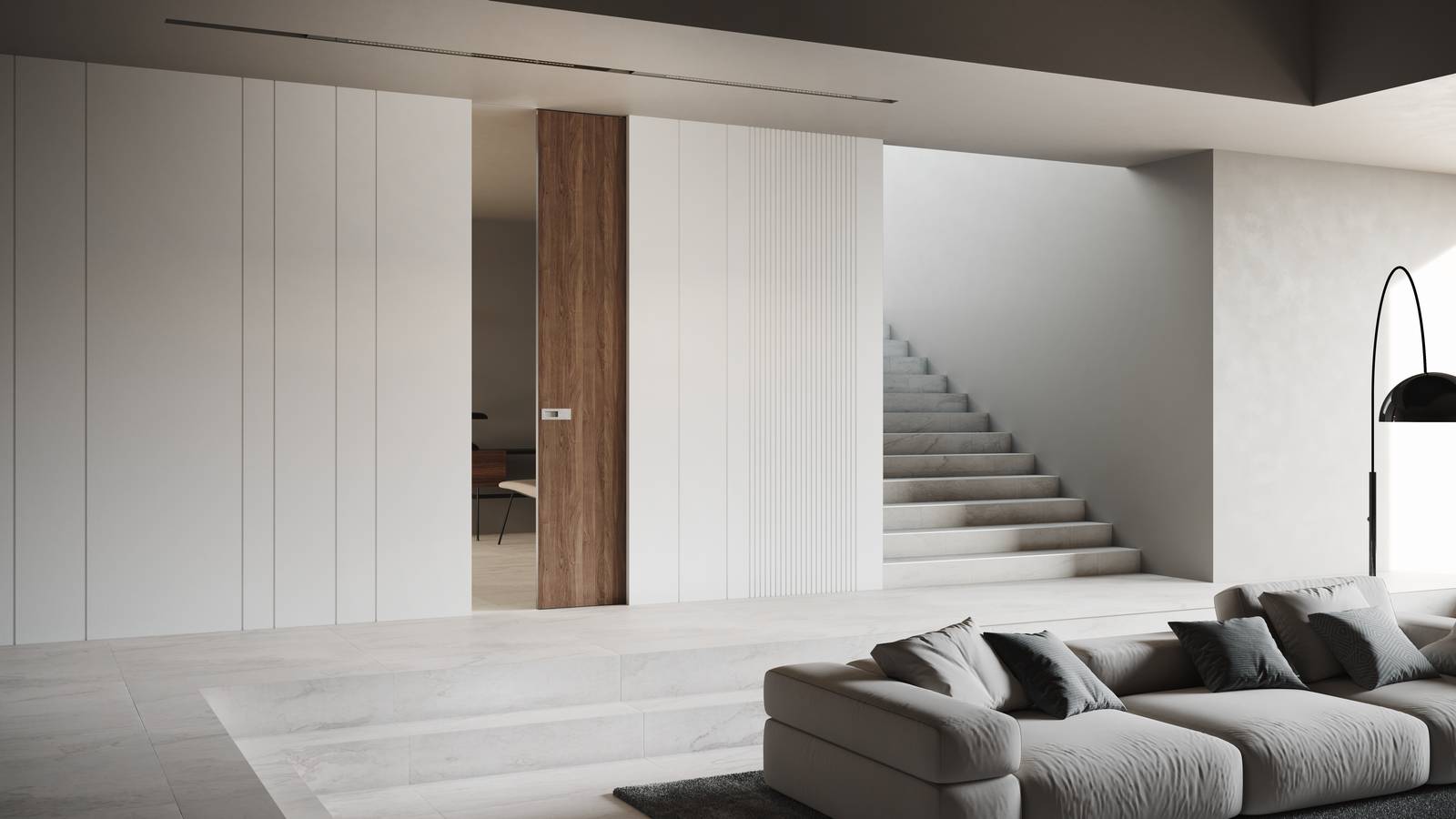 Il modello scorrevole Absolute Evo Tutta Altezza di Ermetika rappresenta una soluzione originale e contemporanea nel campo del design degli interni, il binario è inserito direttamente a soffitto, con vantaggi estetici e di ottimizzazione dello spazio potendo arredare per intero le pareti. Misure 80x270 cm, prezzo 2.041 + Iva con inserita una porta Echo www.ermetika.it Il modello scorrevole Absolute Evo Tutta Altezza di Ermetika rappresenta una soluzione originale e contemporanea nel campo del design degli interni, il binario è inserito direttamente a soffitto, con vantaggi estetici e di ottimizzazione dello spazio potendo arredare per intero le pareti. Misure 80x270 cm, prezzo 2.041 + Iva con inserita una porta Echo www.ermetika.it