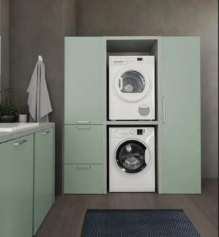 3 colori disp. Lavanderia Colonna lavatrice/asciugatrice Unika Mobile Bagno 