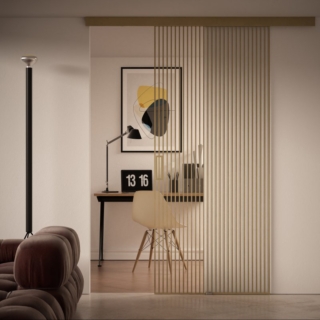 Soluzione ideale per separare senza oscurare o per creare cabine armadio,  la porta in vetro Lucenti di Dierre con finitura Urban esiste in versione scorrevole o a battente e con pannelli satinati o a specchio. Prezzo della porta in foto 5.500 euro (Iva, trasporto e posa esclusi). www.dierre.com Soluzione ideale per separare senza oscurare o per creare cabine armadio,  la porta in vetro Lucenti di Dierre con finitura Urban esiste in versione scorrevole o a battente e con pannelli satinati o a specchio. Prezzo della porta in foto 5.500 euro (Iva, trasporto e posa esclusi). www.dierre.com