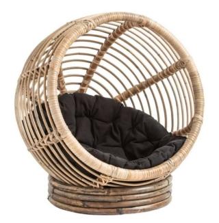 cat basket natural rattan structure-pillow-fabric-black-katasan-home cat basket natural rattan structure-pillow-fabric-black-katasan-home