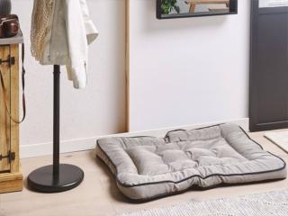 stuffed dog pillow gray quilted cover washable non-slip underside hamur beliani stuffed dog pillow gray quilted cover washable non-slip underside hamur beliani
