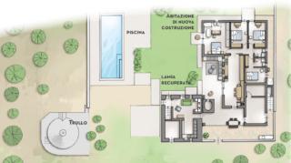 planimetria con giardino