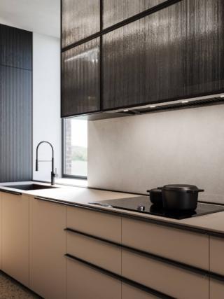 cucina Tratto di Arredo3, basi cottura e lavello e pensili cucina Tratto di Arredo3, basi cottura e lavello e pensili
