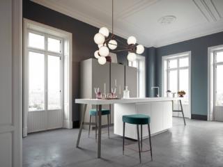 Un doppio angolo snack, integrato nel piano di lavoro, grazie all’isola della cucina componibile Logica 2 di Valdesign che racchiude tutto il necessario in poco spazio. Le ante delle basi e delle colonne sono dotate di apertura a gola. Le basi, le gole e gli zoccoli sono in Laccato opaco Bianco che armonizza con il top in laminato Fenix Bianco kos. Le tre grandi colonne che compongono l’armadiatura, realizzate in Laccato opaco Platino, permettono di celare alla vista gli elettrodomestici e la dispensa. Un modulo base da 60 cm, prezzo 260 euro www.valdesigncucine.it Un doppio angolo snack, integrato nel piano di lavoro, grazie all’isola della cucina componibile Logica 2 di Valdesign che racchiude tutto il necessario in poco spazio. Le ante delle basi e delle colonne sono dotate di apertura a gola. Le basi, le gole e gli zoccoli sono in Laccato opaco Bianco che armonizza con il top in laminato Fenix Bianco kos. Le tre grandi colonne che compongono l’armadiatura, realizzate in Laccato opaco Platino, permettono di celare alla vista gli elettrodomestici e la dispensa. Un modulo base da 60 cm, prezzo 260 euro www.valdesigncucine.it