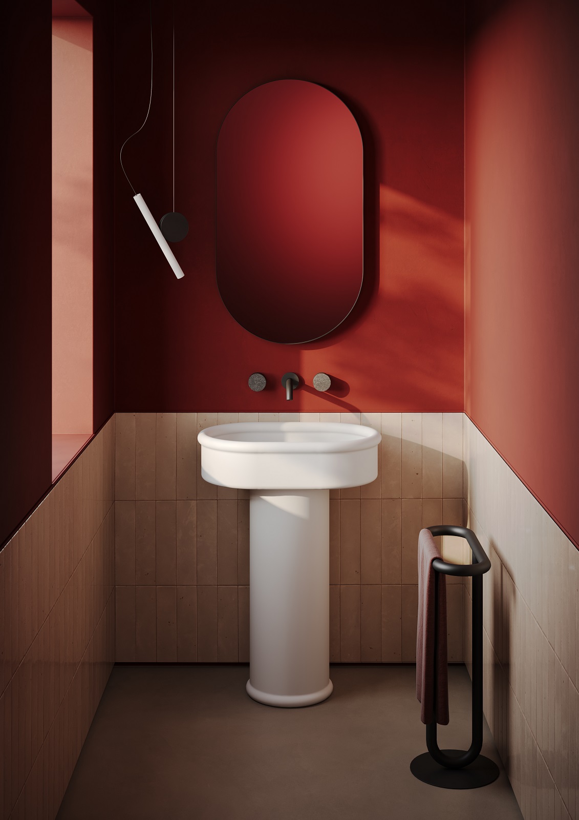 Si ispira al design déco il lavabo a colonna Brera di The.artceram in ceramica bianca, disponibile in svariati colori. Il lavabo misura L 60 x P 40 x H 15 cm. Prezzo nella finitura matt, Iva esclusa, 590 euro. Prezzo, Iva esclusa, della colonna alta 70 cm nella finitura matt 570 euro. www.artceram.it