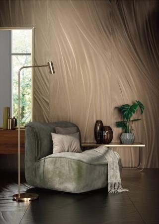 Hanno superficie sinuosa e ricca di riflessi e chiaroscuri le piastrelle Luce di Iris Ceramica (www.irisceramicagroup.com), disponibili in 6 cromie neutre. In gres porcellanato, nel formato 300 x 100 cm (H 6 mm), al mq costano 171,30 euro. Hanno superficie sinuosa e ricca di riflessi e chiaroscuri le piastrelle Luce di Iris Ceramica (www.irisceramicagroup.com), disponibili in 6 cromie neutre. In gres porcellanato, nel formato 300 x 100 cm (H 6 mm), al mq costano 171,30 euro.