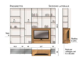 progetto parete tv