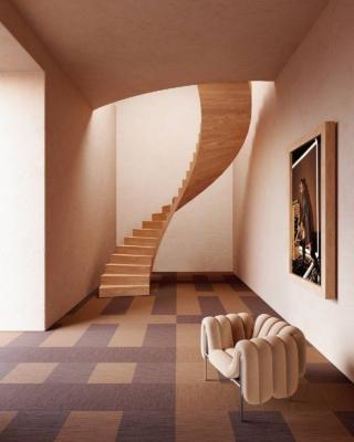 Il tessuto vinilico effetto stuoia ha trama a filato multicolore ottenuto con la tecnica Jacquard, in 6 tinte. Bolon Tatami della collezione Emerge di Liuni è qui proposto in quadrotte da 50 x 50 cm (spessore 2,9 mm). In classe 33 di resistenza all’usura, costa 100,40 euro/mq + Iva. www.liuni.com Il tessuto vinilico effetto stuoia ha trama a filato multicolore ottenuto con la tecnica Jacquard, in 6 tinte. Bolon Tatami della collezione Emerge di Liuni è qui proposto in quadrotte da 50 x 50 cm (spessore 2,9 mm). In classe 33 di resistenza all’usura, costa 100,40 euro/mq + Iva. www.liuni.com