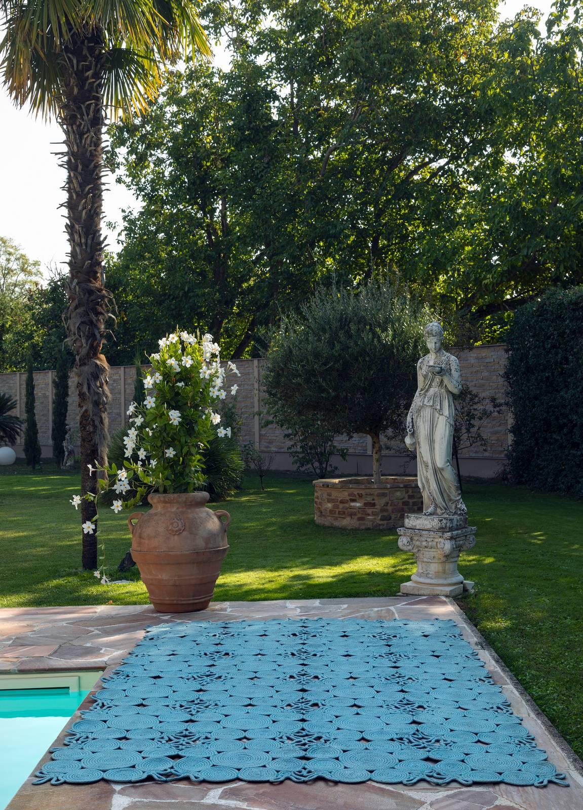 Outdoor Flatweave plastica tappeti giardino veranda barbecue Area a prova di fuoriuscita Tappetini geometrica 
