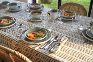 Fanno parte della linea Paloum di La Redoute Interieurs i piatti in gres smaltato effetto punteggiato e irregolare in una fresca tonalità verde chiaro. Sono realizzati interamente a mano, ogni pezzo è unico; sono compatibili con la lavastoviglie e il forno microonde. I piatti piani misurano Ø 26 cm. Prezzo 79,99 euro (per il set da 6 pezzi). I piatti fondi misurano Ø 20 cm. Prezzo 69,99 euro (per il set da 6 pezzi). www.laredoute.it Fanno parte della linea Paloum di La Redoute Interieurs i piatti in gres smaltato effetto punteggiato e irregolare in una fresca tonalità verde chiaro. Sono realizzati interamente a mano, ogni pezzo è unico; sono compatibili con la lavastoviglie e il forno microonde. I piatti piani misurano Ø 26 cm. Prezzo 79,99 euro (per il set da 6 pezzi). I piatti fondi misurano Ø 20 cm. Prezzo 69,99 euro (per il set da 6 pezzi). www.laredoute.it