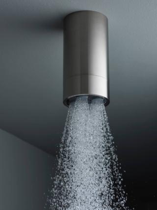 Diametro35 Wellness: soffione da soffitto con ghiera liscia e getto Rain Diametro35 Wellness: soffione da soffitto con ghiera liscia e getto Rain
