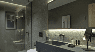 Peliva Suites, bagno con radiatore Teso di Antrax