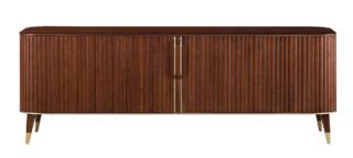 La forma, la lavorazione a listelli e i dettagli decorativi in ottone spazzolato evocano gli anni '50. ma l'interno è illuminato con luci a Led. Il buffet Eden-Rock di Roche Bobois (www.roche-bobois.com) ha la struttura in mdf impiallacciato ciliegio tinto e ante e piedini in ciliegio massiccio. L'interno è attrezzato con due ripiani amovibili. Misura L 220 x P 58 x H 77 cm. Prezzo 4.990 euro. La forma, la lavorazione a listelli e i dettagli decorativi in ottone spazzolato evocano gli anni '50. ma l'interno è illuminato con luci a Led. Il buffet Eden-Rock di Roche Bobois (www.roche-bobois.com) ha la struttura in mdf impiallacciato ciliegio tinto e ante e piedini in ciliegio massiccio. L'interno è attrezzato con due ripiani amovibili. Misura L 220 x P 58 x H 77 cm. Prezzo 4.990 euro.