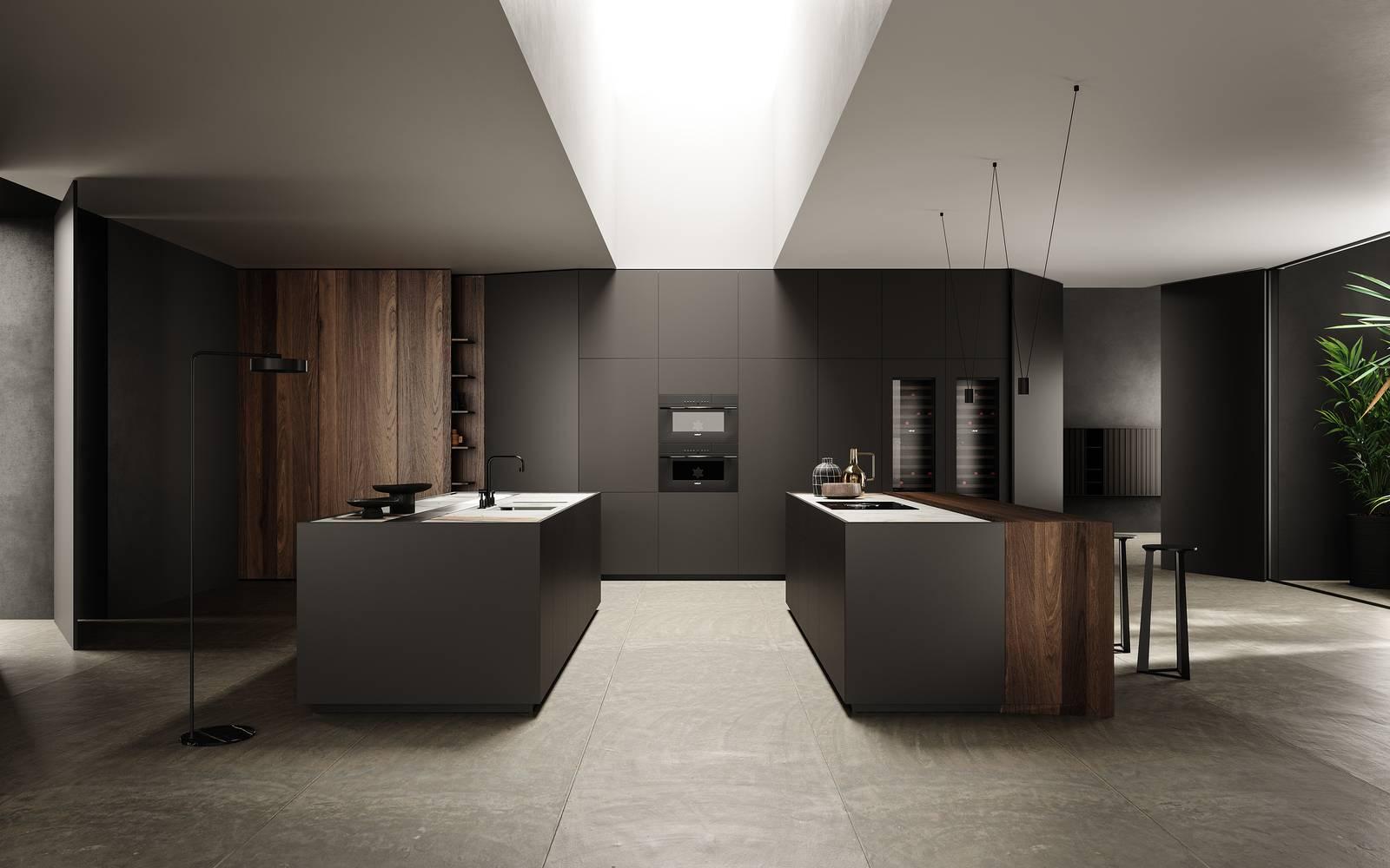 Ha uno stile essenziale la composizione Twins di Key Cucine con due grandi isole centrali, parallele e identiche nelle dimensioni, che ospitano rispettivamente la zona lavaggio e i fuochi con una sezione attrezzata con sedute per accogliere i commensali. Le ante sono in legno Rovere termo-trattato caratterizzato da sfumature dorate e dal piano in quarzite Tiffany. Prezzo su richiesta. http://www.keycucine.com Ha uno stile essenziale la composizione Twins di Key Cucine con due grandi isole centrali, parallele e identiche nelle dimensioni, che ospitano rispettivamente la zona lavaggio e i fuochi con una sezione attrezzata con sedute per accogliere i commensali. Le ante sono in legno Rovere termo-trattato caratterizzato da sfumature dorate e dal piano in quarzite Tiffany. Prezzo su richiesta. http://www.keycucine.com