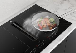 In classe energetica A, la cappa aspirante integrata nel piano cottura a induzione HIXI84700UF di Beko è dotata di 3 livelli di potenza + 1 velocità intensiva. Il piano ha 4 zone cottura, che si possono trasformare in una grande sezione IndyFlex, assicurando massima flessibilità per utilizzare pentole e padelle di qualsiasi dimensione. I comandi Touch Slider sono perfetti per controllare con precisione e in modo rapido la potenza di cui si ha bisogno e la funzione Power Management permette di contenere il consumo di energia entro una soglia stabilita. Largo 80 cm, ha una potenza di aspirazione alla massima velocità di 630 m3/hl. Prezzo da rivenditore. http://www.beko.it In classe energetica A, la cappa aspirante integrata nel piano cottura a induzione HIXI84700UF di Beko è dotata di 3 livelli di potenza + 1 velocità intensiva. Il piano ha 4 zone cottura, che si possono trasformare in una grande sezione IndyFlex, assicurando massima flessibilità per utilizzare pentole e padelle di qualsiasi dimensione. I comandi Touch Slider sono perfetti per controllare con precisione e in modo rapido la potenza di cui si ha bisogno e la funzione Power Management permette di contenere il consumo di energia entro una soglia stabilita. Largo 80 cm, ha una potenza di aspirazione alla massima velocità di 630 m3/hl. Prezzo da rivenditore. http://www.beko.it
