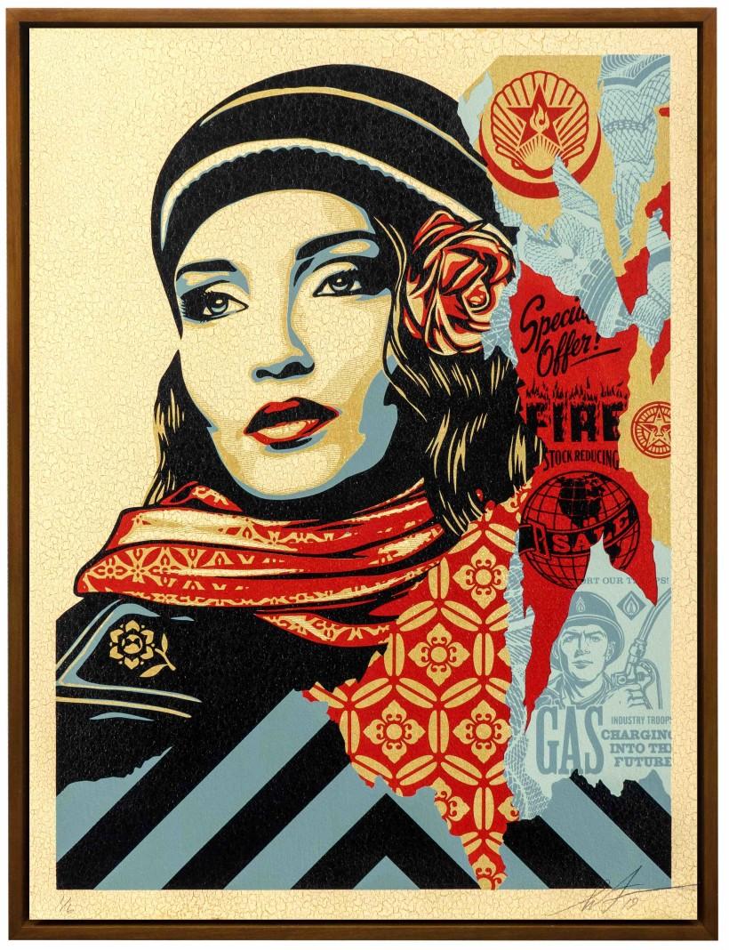 Mostra shepard fairey aka obey power of women roma cose di casa