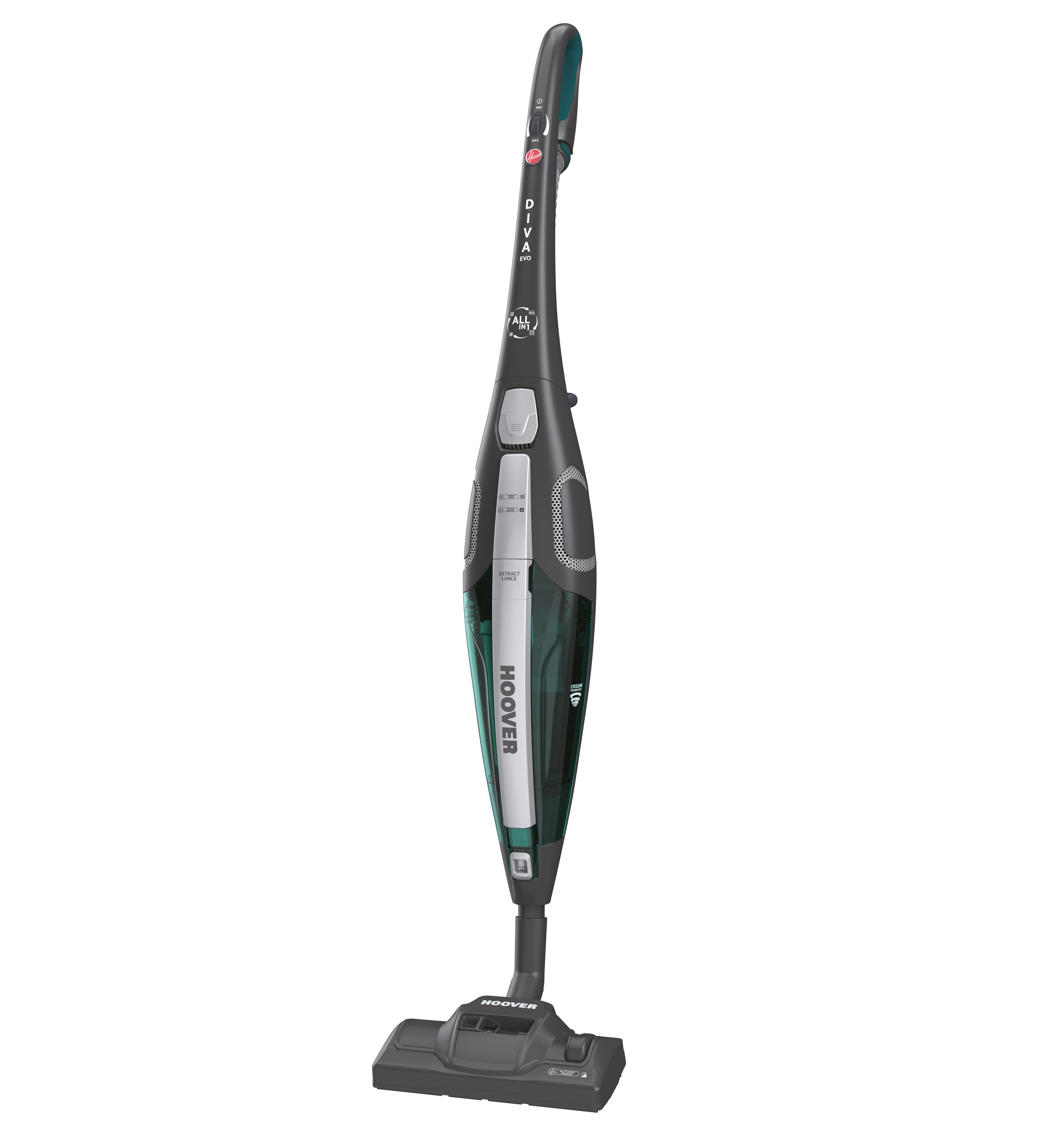 La scopa senza sacco Diva DVE02BL 011 di Hoover ha un contenitore capiente 0,8 litri, facile da staccare e svuotare senza nessun contatto con la polvere. Dotata del filtro EPA garantisce un'ottima filtrazione dell'aria, ha raggio d’azione di 10 metri ed è dotata di tubo flessibile estensibile. Misura L 25 x P 16 x H 121 cm. Prezzo 139,99. www.hoover-home.com La scopa senza sacco Diva DVE02BL 011 di Hoover ha un contenitore capiente 0,8 litri, facile da staccare e svuotare senza nessun contatto con la polvere. Dotata del filtro EPA garantisce un'ottima filtrazione dell'aria, ha raggio d’azione di 10 metri ed è dotata di tubo flessibile estensibile. Misura L 25 x P 16 x H 121 cm. Prezzo 139,99. www.hoover-home.com