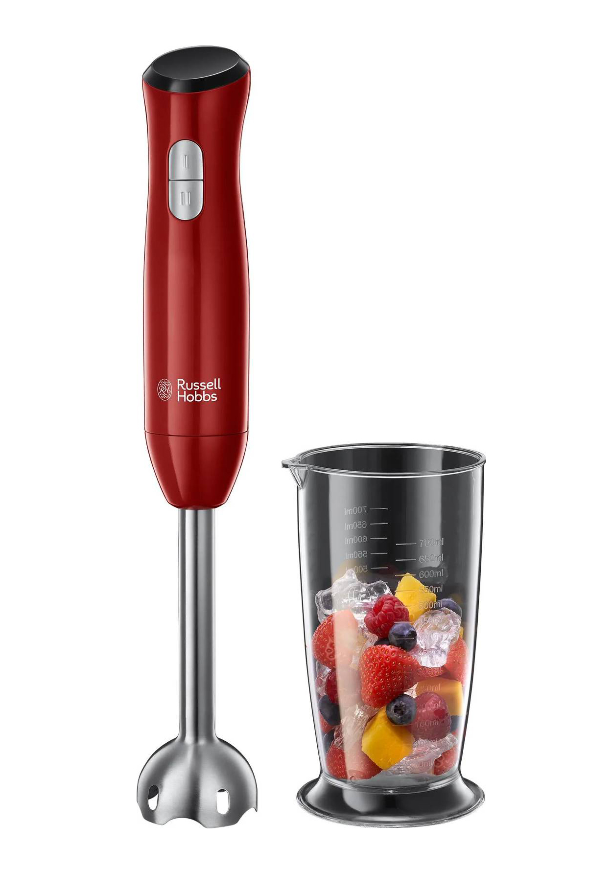 Nel frullatore ad immersione Desire di Russell Hobbs le due impostazioni di velocità e la funzione pulse permettono di lavorare tutti gli ingredienti con facilità. Ha potenza di 500 watt ed è fornito con bicchiere da 700 ml lavabile in lavastoviglie. Prezzo 40 euro. www.russellhobbs.com Nel frullatore ad immersione Desire di Russell Hobbs le due impostazioni di velocità e la funzione pulse permettono di lavorare tutti gli ingredienti con facilità. Ha potenza di 500 watt ed è fornito con bicchiere da 700 ml lavabile in lavastoviglie. Prezzo 40 euro. www.russellhobbs.com