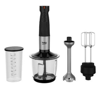 L’impugnatura soft touch zigrinata garantisce una presa solida del mixer ad immersione HBA 81762 BX della linea Sirius Line di Beko. Regolabile su 12 velocità è fornito con vari accessori tra cui la ciotola in vetro da 1 litro. Il motore è potente 750 watt. Misura L 6 x P 6 x H 40 cm. Prezzo 69,99 euro. www.beko.it