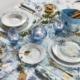 Lazmin112 Runner Da Tavolo Rettangolare In Feltro Con Fiori Traforati - Tovaglietta Protettiva 102x29 Cm - Colore Blu Reale - 2