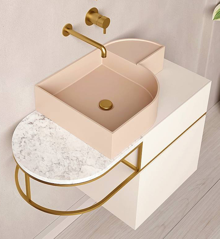Bianco o rosa cipria, con portasapone integrato, in più forme e dimensioni, Nouveau di Ex.T misura L 54 x P 37 x H 11,5 cm. Costa da 716 euro + Iva. www.ex-t.com Bianco o rosa cipria, con portasapone integrato, in più forme e dimensioni, Nouveau di Ex.T misura L 54 x P 37 x H 11,5 cm. Costa da 716 euro + Iva. www.ex-t.com