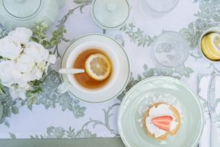 Nuvole di stoffa, collezione Chloe tessile in stile vintage dal mood romantico nel color salvia Nuvole di stoffa, collezione Chloe tessile in stile vintage dal mood romantico nel color salvia